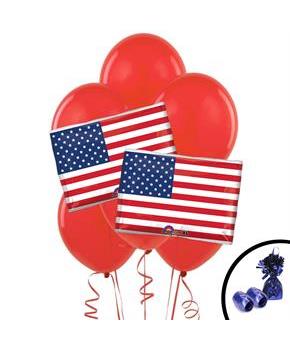 American Flag Jumbo Balloon Bouquet
