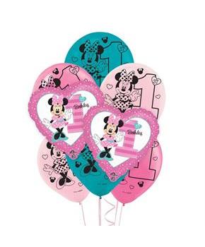 Minnie 1st Birthday 8 pc Balloon Kit