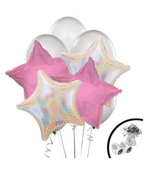 Silver and Pink Balloon Bouquet