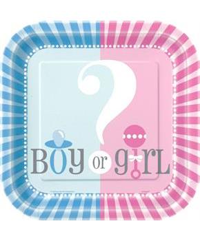 Gender Reveal 7" Cake Plates (10 Pack)