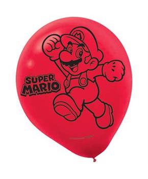 Super Mario Latex Balloons - (6 Pack)