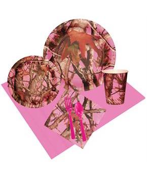 Pink Camo 16 Guest Party Pack