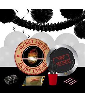 Top Secret Spy 16 Guest Party Pack + Deco Kit