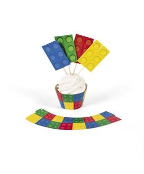 Block Party Cupcake Collars W/ Picks(100)
