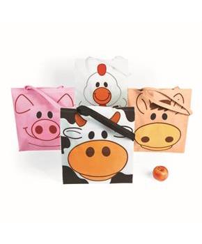 Farm Animal Totes (12/Large)