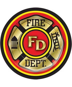 Firefighter Dessert Plates (8)