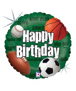 Sports Balls Birthday Foil Balloon