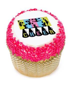 Cheerleading 2" Edible Cupcake Topper (12 Images)