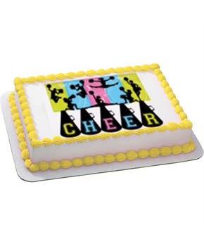 Cheerleading Quarter Sheet Edible Cake Topper (Each)