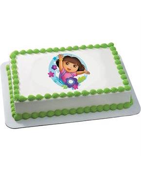 Dora the Explorer Quarter Sheet Edible Cake Topper (Each)