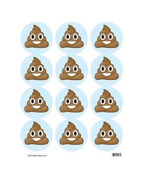 Emoji Poop Stickers (Sheet of 12)