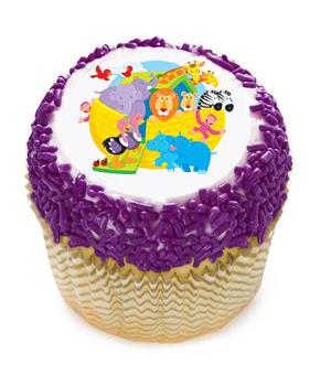 Noah's Ark 2" Edible Cupcake Topper (12 Images)