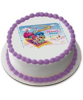 Shimmer and Shine 7.5" Round Edible Cake Topper (Each)
