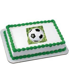 Soccer Quarter Sheet Edible Cake Topper (Each)
