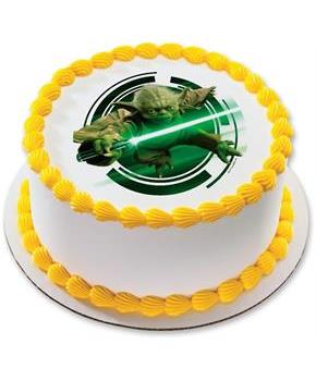 Star Wars Yoda 7.5" Round Edible Cake Topper (Each)