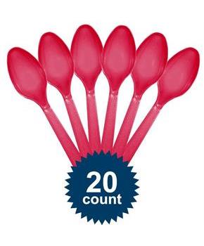 Hot Pink Plastic Spoons