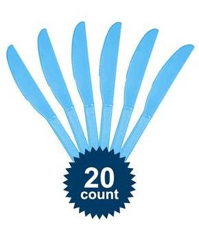 Bright Blue Plastic Knives