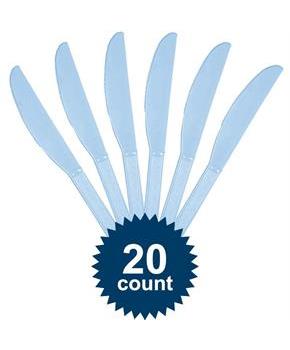 Pastel Blue Plastic Knives 20 Ct