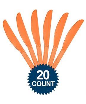 Orange Plastic Knives