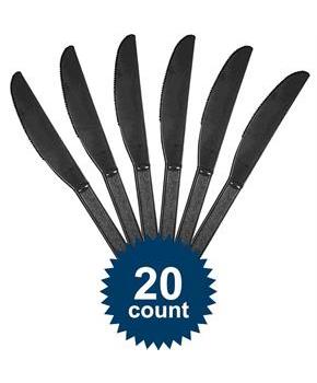 Black Plastic Knives