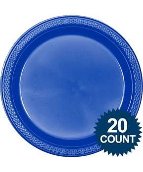 Blue Plastic Plates, 10" 