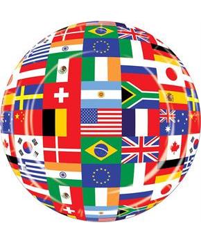 International Party 7 Cake Plates (8 Pack)