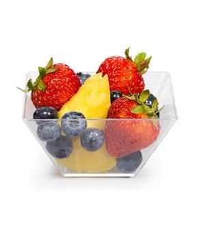 3.5 Clear Plastic Square Serving Bowls