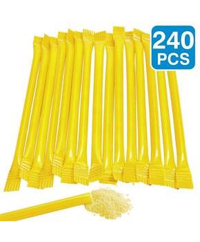 Yellow Candy Filled 6" Straws (240 Pack)