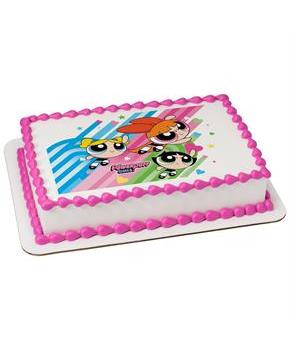 Powerpuff Girls Quarter Sheet Edible Cake Topper (Each)
