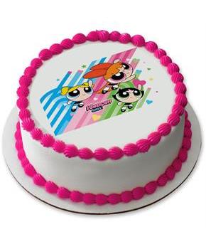 Powerpuff Girls 7.5" Round Edible Cake Topper (Each)