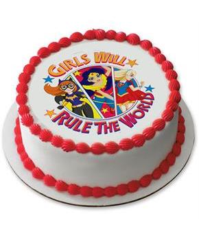 DC Super Hero Girls 7.5" Round Edible Cake Topper (Each)