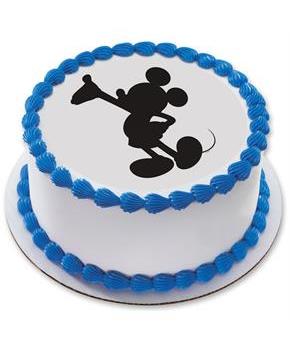 Mickey Silhouette 7.5" Round Edible Cake Topper (Each)