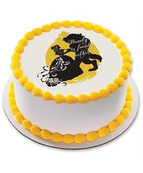 Disney Beauty and the Beast 7.5" Round Edible Cake Topper (Each)