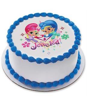 Shimmer and Shine 7.5" Round Edible Cake Topper (Each)