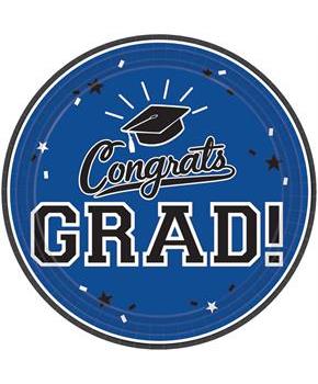 Graduation 7" Dessert Plate Blue 