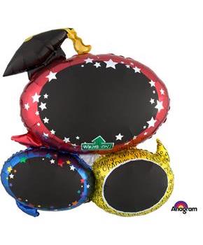 Grad Bubble Chalk 29" Balloon (Each)