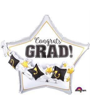 Hats and Scrolls Star 27" Balloon (Each)