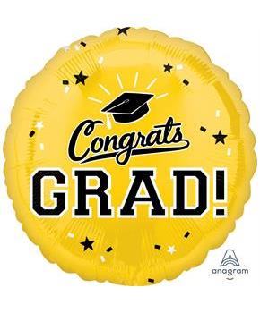 Graduation 18" Foil Balloon Yellow (1)