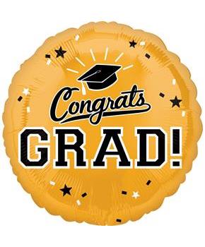 Graduation 18" Foil Balloon Gold (1)