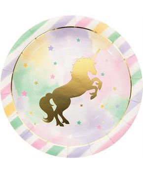 Unicorn Sparkle 9" Lunch Plate (8)
