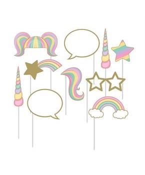 Unicorn Sparkle Assorted Photo Booth Props (10)