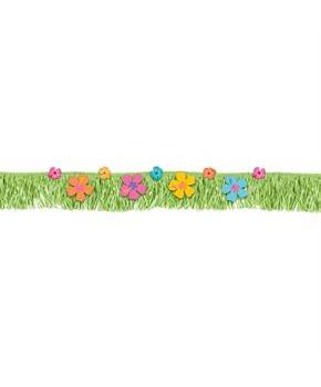 Hibiscus Fringer Banner W/ Paper & Fabric
