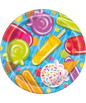 Ice Cream 9" Lunch Plates (8 Count)