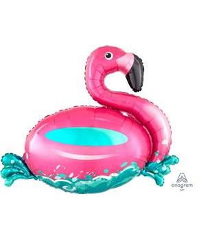 30" Floating Flamingo Foil Balloon