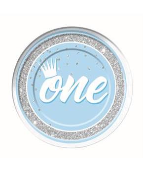 1st Birthday Blue 9" Plate (8)