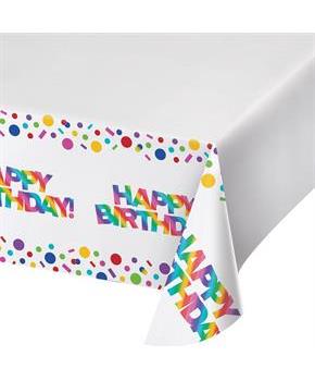 Metallic Rainbow Plastic Tablecover