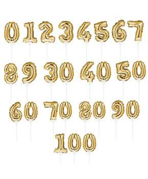 Gold Number 7 Self-Inflating Balloon Cake Topper