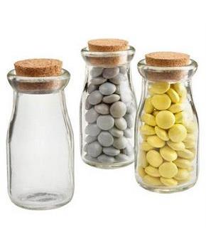Glass Milk Jar 4" (Set of 12)