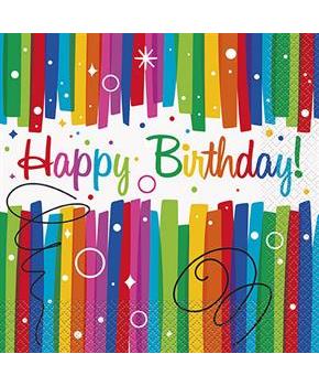 Rainbow Ribbons Birthday Lunch Napkin (16)