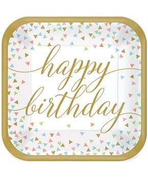 Confetti Fun 9" Lunch Plate (18)